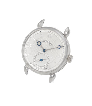 Voutilainen Vingt-8 | Platinum | Available worldwide at A Collected Man | Watch face
