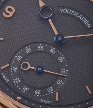 grey dial Voutilainen Vingt-8 rose gold time-only watch independent watchmaker for sale online A Collected Man London UK specialist rare watches