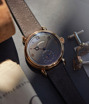 shop preowned Voutilainen Vingt-8 grey dial rose gold time-only watch independent watchmaker for sale online A Collected Man London UK specialist rare watches