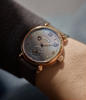 Voutilainen Vingt-8 grey dial rose gold time-only watch independent watchmaker for sale online A Collected Man London UK specialist rare watches
