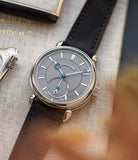 Buy Sofia Molequin watch strap Voutilainen black nubuck leather quick-release springbars buckle handcrafted European-made for sale online at A Collected Man London