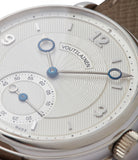 silver guilloche dial Kari Voutilainen Vingt-8 platinum silver dial Cal. 28 time-only dress watch for sale online at A Collected Man London UK specialist independent watchmakers