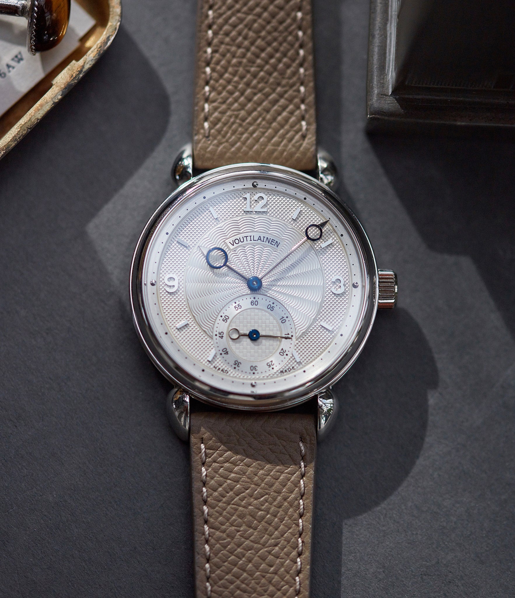 selling Kari Voutilainen Vingt-8 platinum silver dial Cal. 28 time-only dress watch for sale online at A Collected Man London UK specialist independent watchmakers
