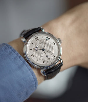 buy Voutilainen watch Vingt-8 rare pre-owned platinum with silver dial for sale online at A Collected Man London UK endorsed seller of Voutilainen watches