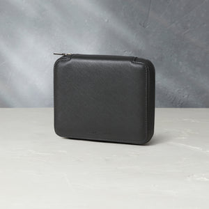 Zurich, four-watch folio, black, saffiano leather | Buy at A Collected Man London