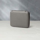 Zurich, four-watch folio Four-watch slim folio in steel grey Saffiano leather | Available Worldwide | A Collected Man