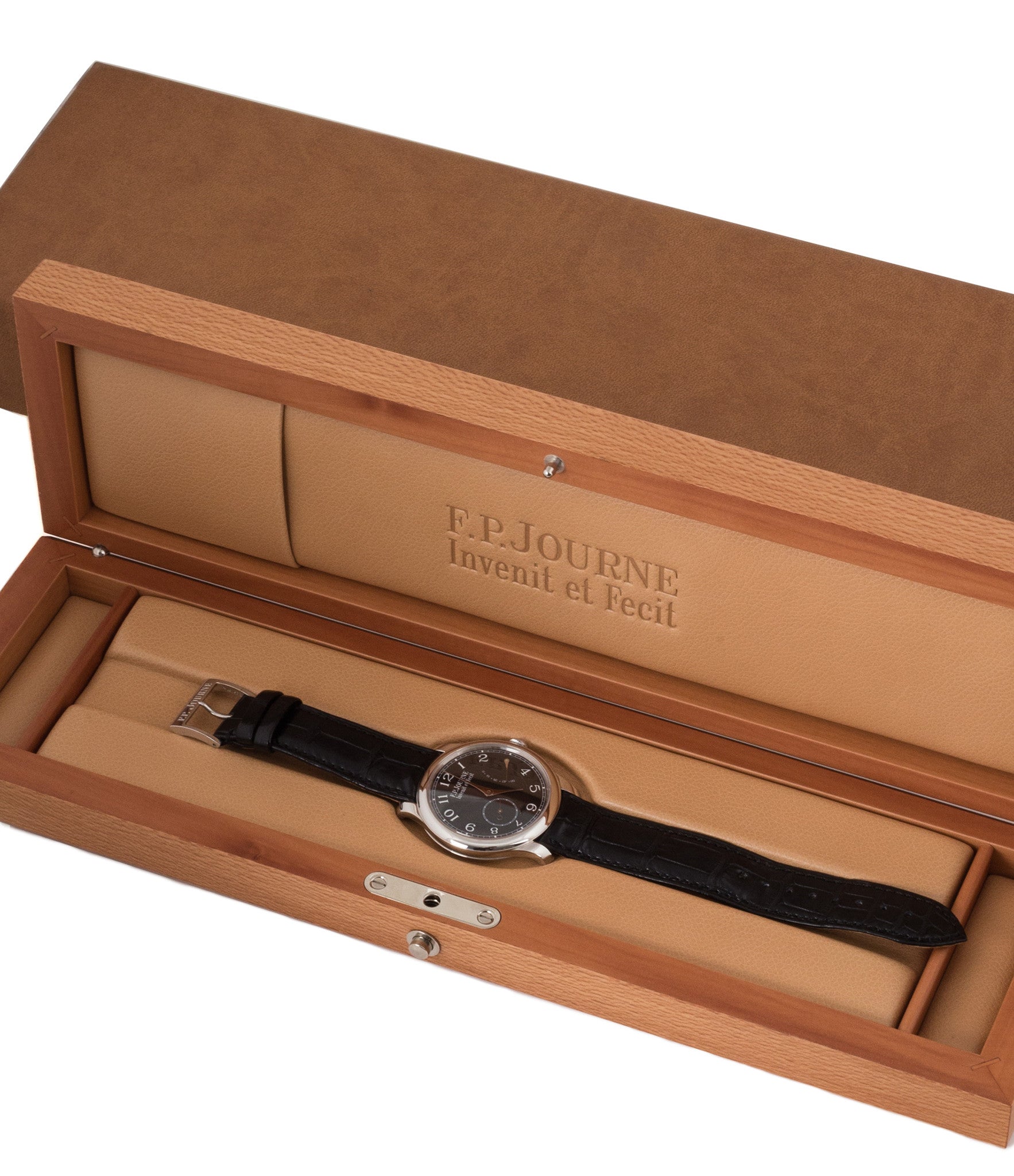 buy F. P. Journe Chronometre Souverain Black Label platinum rare independent watchmaker pre-owned dress time-only watch for sale online at WATCH XCHANGE London with original box and papers authenticity guaranteed