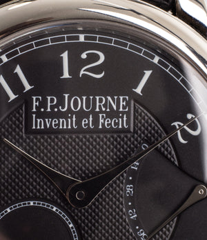 buy F. P. Journe Chronometre Souverain Black Label platinum rare independent watchmaker pre-owned dress time-only watch for sale online at WATCH XCHANGE London