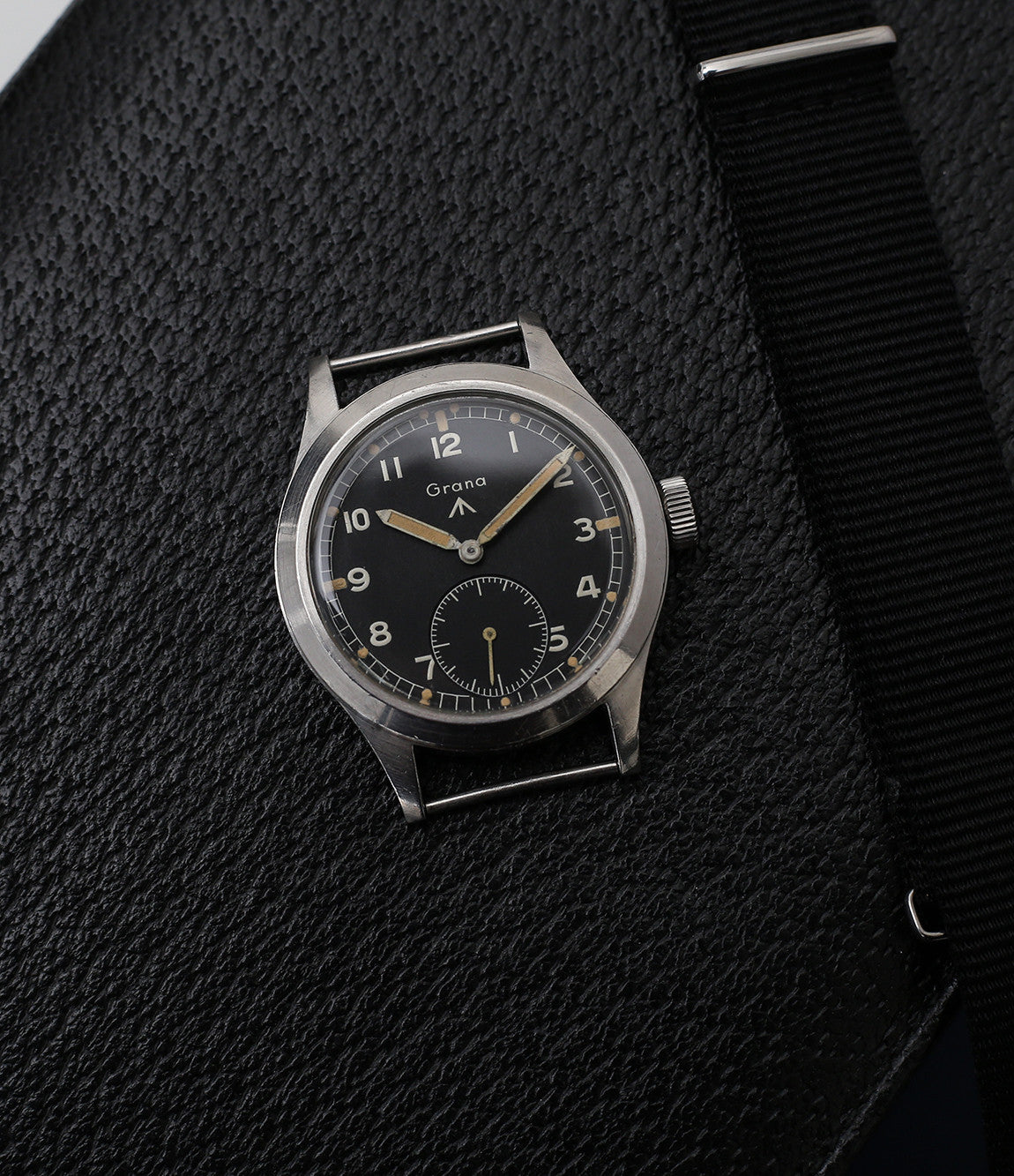 buy Dirty Dozen WWW Grana British military M18565 steel watch with black unrestored dial for sale WATCH XCHANGE London
