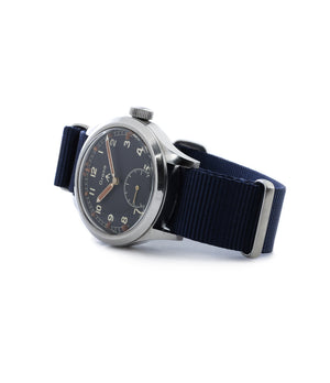 buy vintage Grana WWW military British MOD M18565 steel rare manul-winding black original dial watch for sale online WATCH XCHANGE London