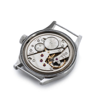 movement vintage Grana WWW military British MOD M18565 steel rare manul-winding black original dial watch for sale online WATCH XCHANGE London