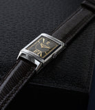 buy vintage Jaeger-LeCoultre Reverso stainless steel black unrestored dial with gold rare watch with authenticity guaranteed for sale online WATCH XCHANGE Londonbuy vintage Jaeger-LeCoultre Reverso stainless steel black unrestored dial with gold rare watch with authenticity guaranteed for sale online WATCH XCHANGE London