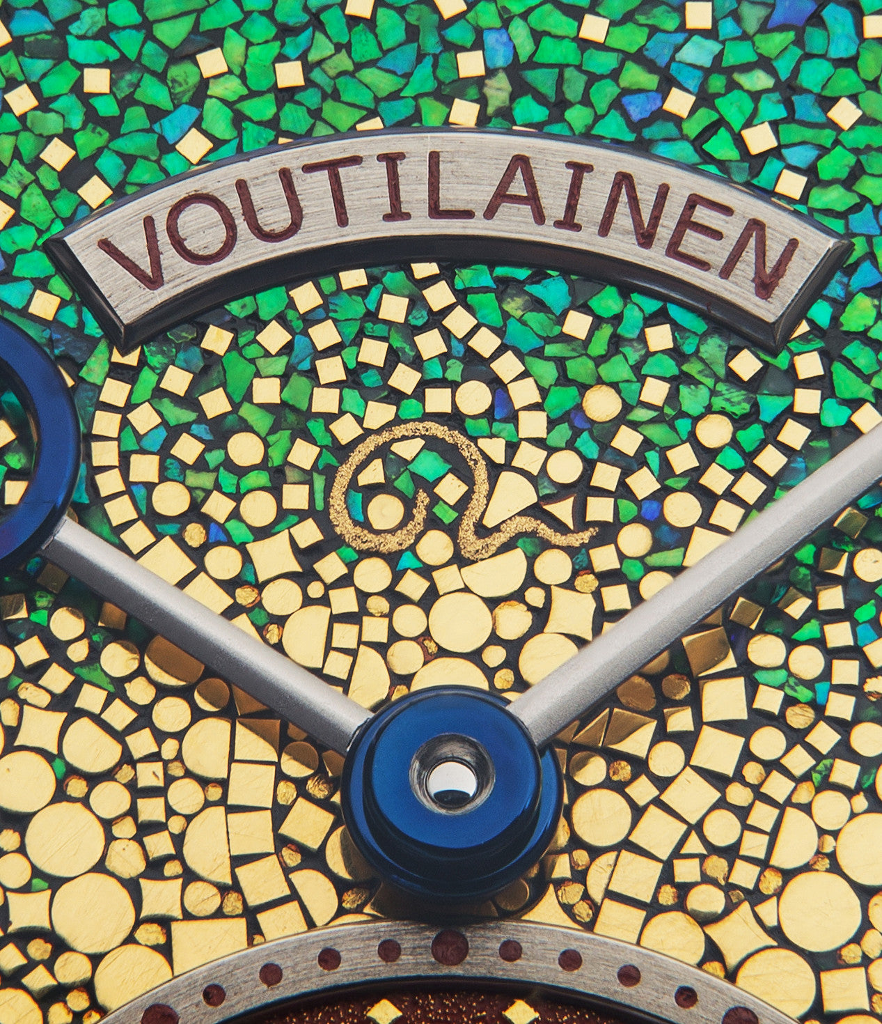 buy Kari Voutilainen's Vingt-8 Kaen Baselworld SIHH unique piece watch Unryuan dial mosaic green blue gold Japanese hand-made dial Swiss watch for sale in white gold from approved re-seller of independent watchmakers WATCH XCHANGE London