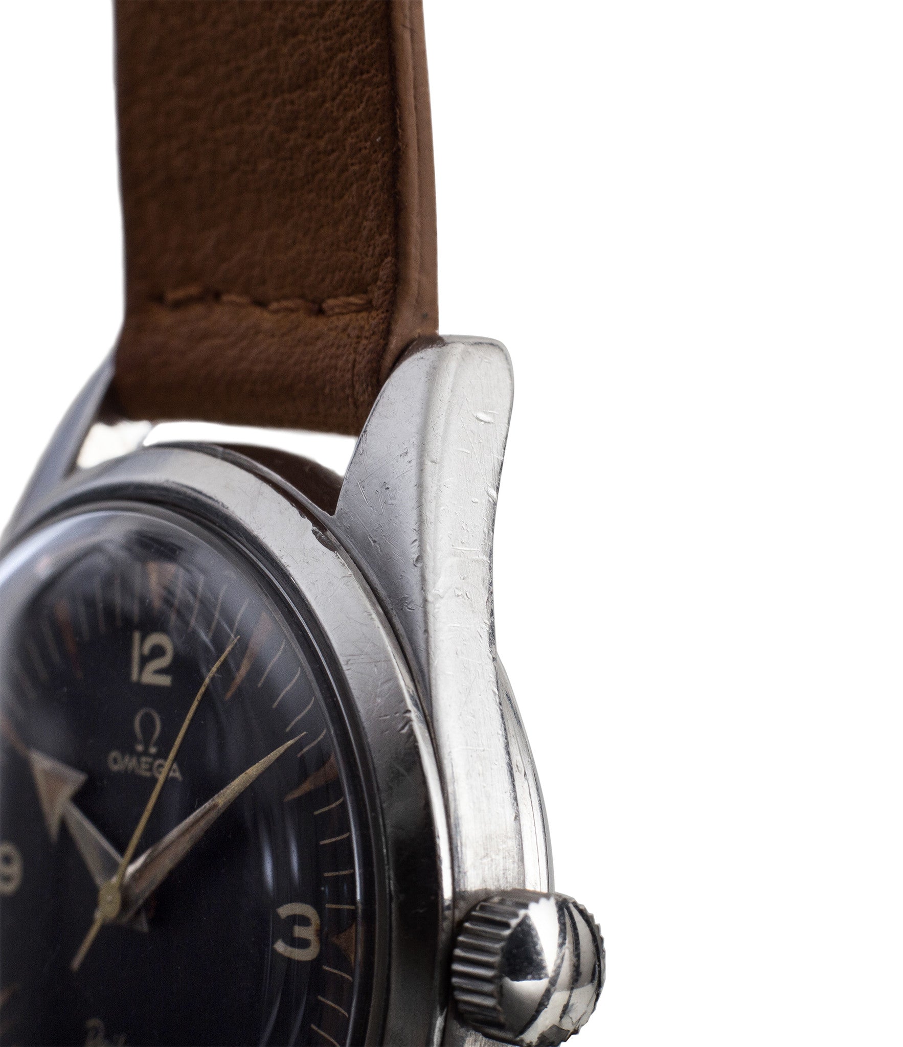 buy vintage Omega Railmaster CK 2914-1 first execution broad-arrow hands black dial antimagnetic rare watch for sale online WATCH XCHANGE London