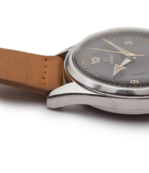 buy vintage Omega Railmaster CK 2914-1 first execution broad-arrow hands black dial antimagnetic rare watch for sale online WATCH XCHANGE London
