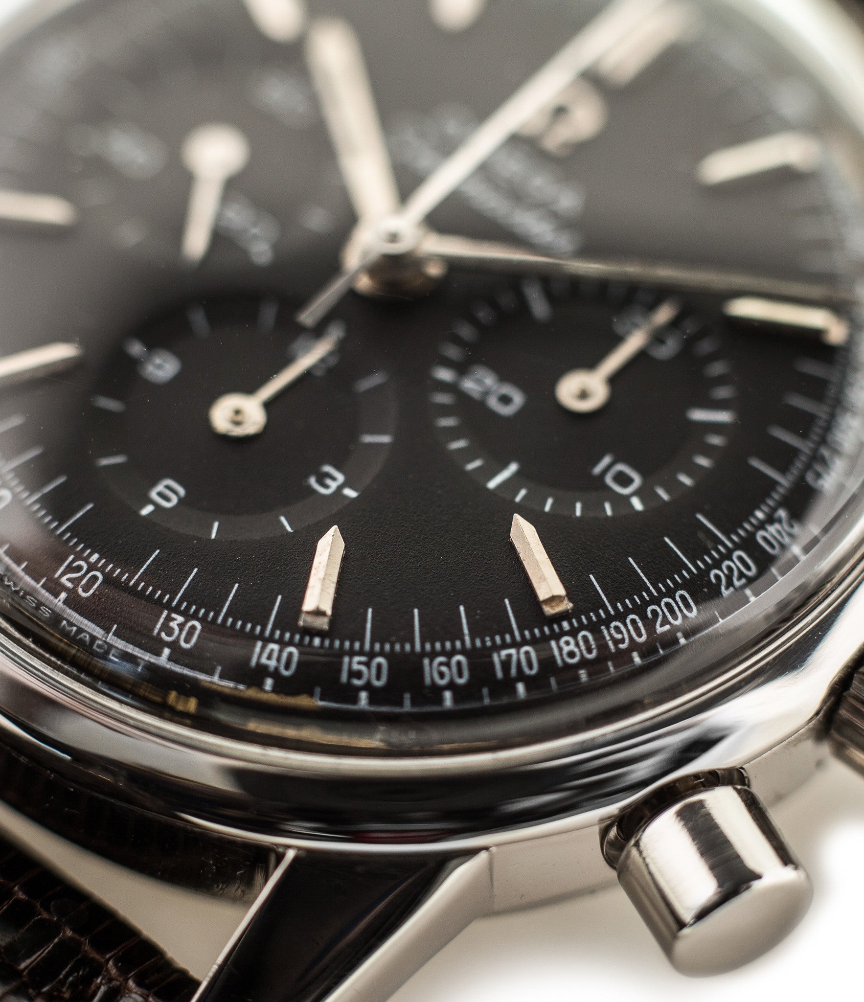 buy Omega Seamaster Chronograph 105.001 Cal. 321 rare black dial vintage steel watch for sale online WATCH XCHANGE London