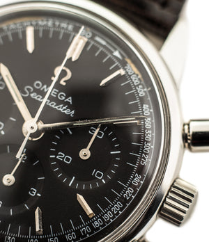 buy Omega Seamaster Chronograph 105.001 Cal. 321 rare black dial vintage steel watch for sale online WATCH XCHANGE London