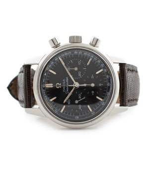 buy Omega Seamaster Chronograph 105.001 Cal. 321 rare black dial vintage steel watch for sale online WATCH XCHANGE London
