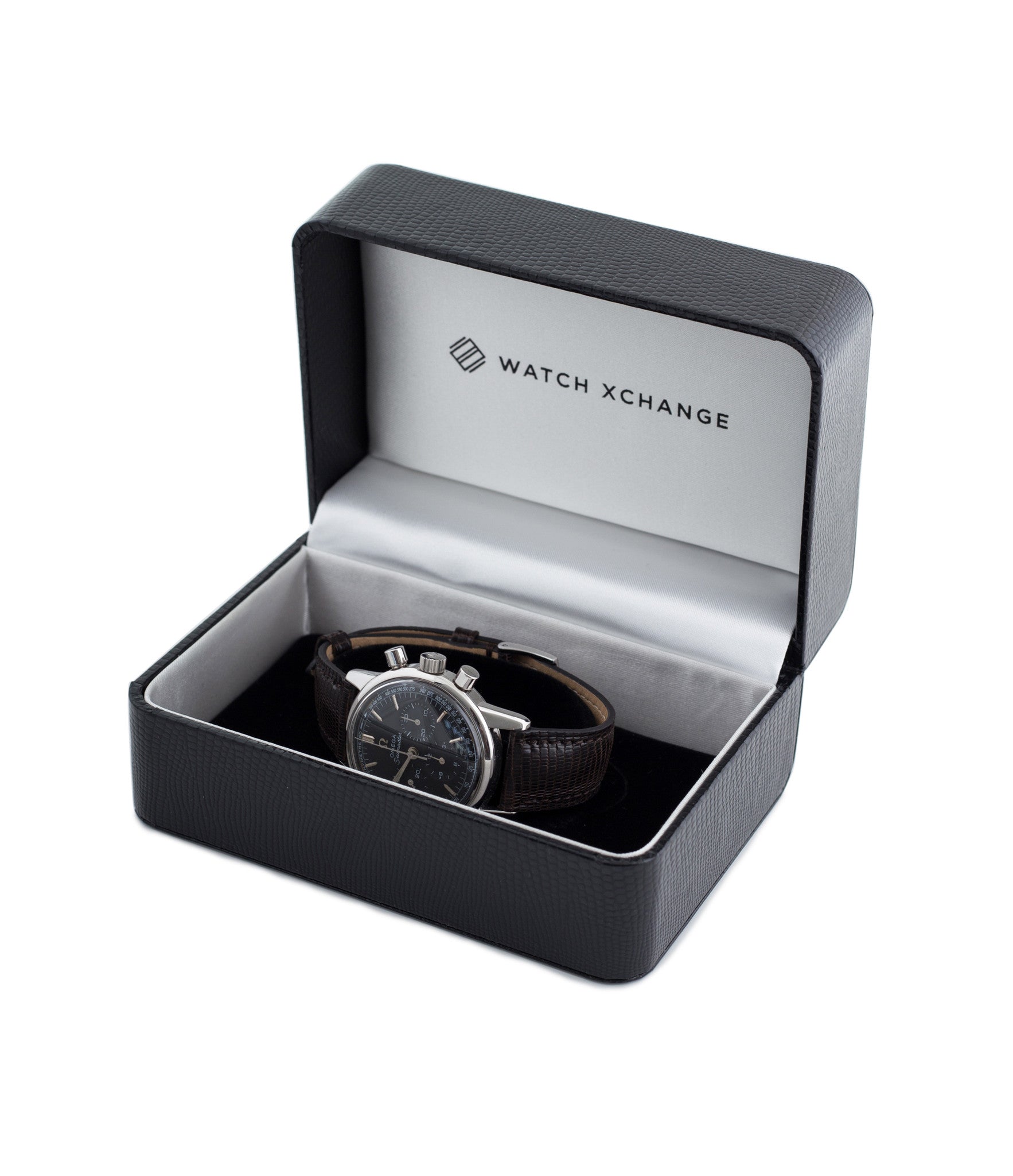 buy Omega Seamaster Chronograph 105.001 Cal. 321 rare black dial vintage steel watch for sale online WATCH XCHANGE London