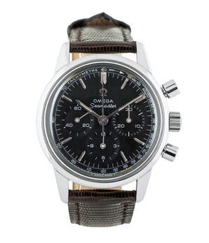 buy Omega Seamaster Chronograph 105.001 Cal. 321 rare black dial vintage steel watch for sale online WATCH XCHANGE London