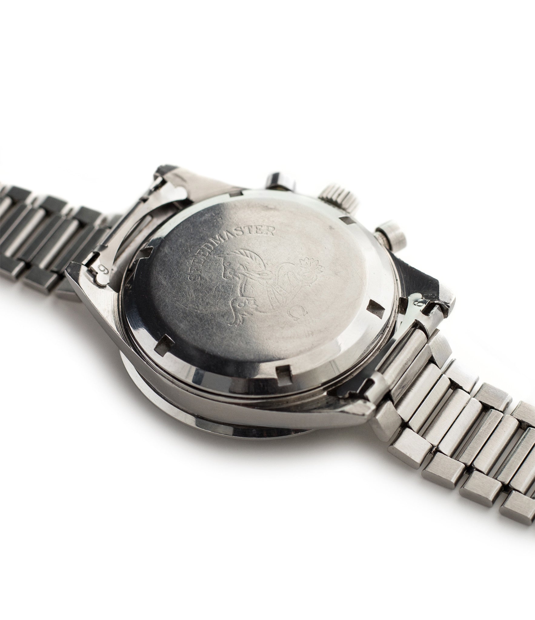 Omega hippocampus on buy vintage Omega Speedmaster Ed White 105.003 steel chronograph watch full set for sale online at WATCH XCHANGE London