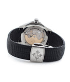 buy Patek Philippe Aquanaut Travel-time 5164A-001 steel pre-owned traveller automatic watch black dial dual time zone with box and papers for sale at WATCH XCHANGE London authenticity guaranteed