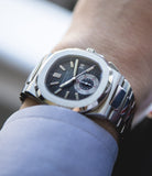 buy Patek Philippe Chronograph Nautilus 5980A discontinued rare steel watch online pre-owned luxury authentic watch from WATCH XCHANGE London for sale