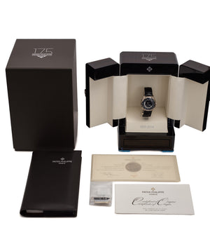 buy Patek Philippe Worldtime Moonphase 5575G rare 175th Anniversary white gold watch online with box, papers and manufacturer's warranty for sale online WATCH XCHANGE London