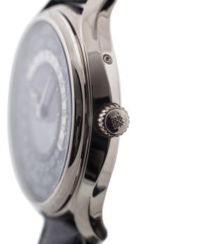 buy Patek Philippe Worldtime Moonphase 5575G rare 175th Anniversary white gold watch online with box, papers and manufacturer's warranty for sale online WATCH XCHANGE London