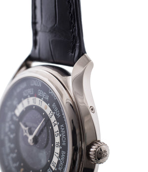 buy Patek Philippe Worldtime Moonphase 5575G rare 175th Anniversary white gold watch online with box, papers and manufacturer's warranty for sale online WATCH XCHANGE London