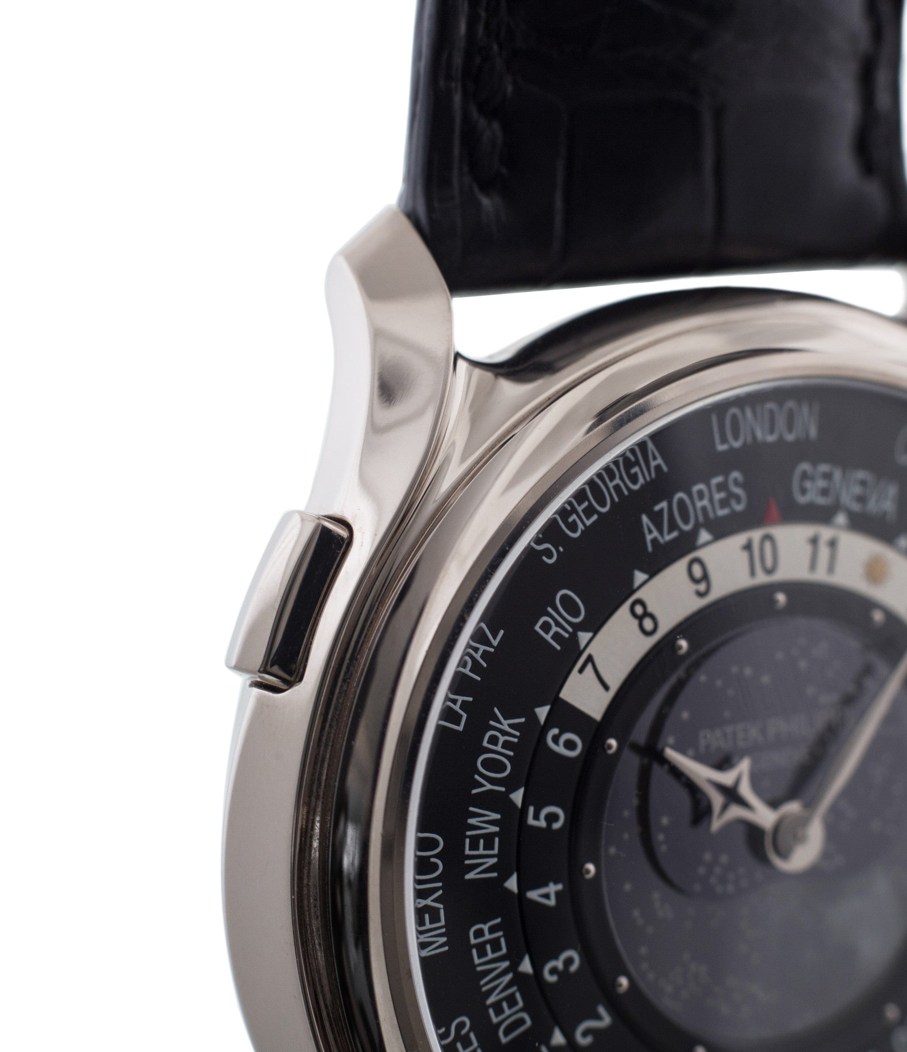 buy Patek Philippe Worldtime Moonphase 5575G rare 175th Anniversary white gold watch online with box, papers and manufacturer's warranty for sale online WATCH XCHANGE London