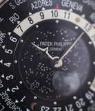 buy Patek Philippe Worldtime Moonphase 5575G rare 175th Anniversary white gold watch online with box, papers and manufacturer's warranty for sale online WATCH XCHANGE London