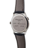 buy Patek Philippe Worldtime Moonphase 5575G rare 175th Anniversary white gold watch online with box, papers and manufacturer's warranty for sale online WATCH XCHANGE London