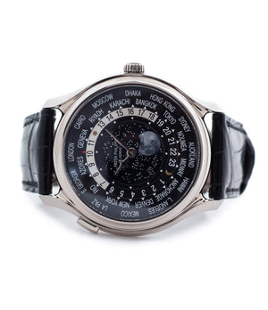 buy Patek Philippe Worldtime Moonphase 5575G rare 175th Anniversary white gold watch online with box, papers and manufacturer's warranty for sale online WATCH XCHANGE London