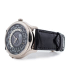 buy Patek Philippe Worldtime Moonphase 5575G rare 175th Anniversary white gold watch online with box, papers and manufacturer's warranty for sale online WATCH XCHANGE London