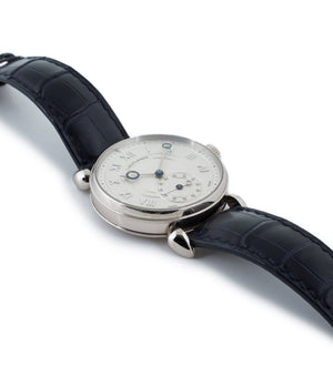 buy Voutilainen Observatorie rare hand-made time-only white gold watch from independent watchmaker online for sale WATCH XCHANGE London with box and papers and blue hands and guilloche dial
