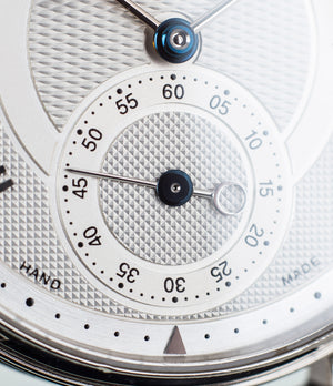 buy Voutilainen Observatorie rare hand-made time-only white gold watch from independent watchmaker online for sale WATCH XCHANGE London with box and papers and blue hands and guilloche dial