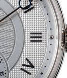 buy Voutilainen Observatorie rare hand-made time-only white gold watch from independent watchmaker online for sale WATCH XCHANGE London with box and papers and blue hands and guilloche dial and Roman numerals