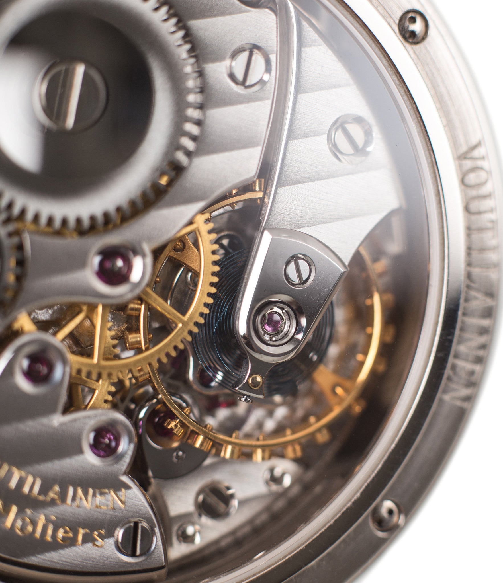 buy Becancon certificate Kari Voutilainen Observatorie rare hand-made time-only white gold watch from independent watchmaker online for sale WATCH XCHANGE London with box and papers and Grossmann curve and Breguet overcoil