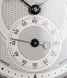 buy Voutilainen Observatorie rare hand-made time-only white gold watch from independent watchmaker online for sale WATCH XCHANGE London with box and papers and blue hands and guilloche dial sub-seconds dial
