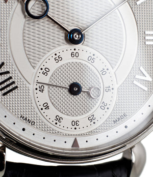 buy hand-made Kari Voutilainen Observatorie rare hand-made time-only white gold watch from independent watchmaker online for sale WATCH XCHANGE London with box and papers and blue hands and guilloche dial