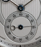Kari Voutilainen Observatorie rare hand-made time-only white gold watch from independent watchmaker online for sale WATCH XCHANGE London with box and papers and blue hands and guilloche dial