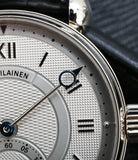 Kari Voutilainen Observatorie rare hand-made time-only white gold watch from independent watchmaker online for sale WATCH XCHANGE London with box and papers and blue hands and guilloche dial