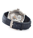 buy Voutilainen Observatorie rare hand-made time-only white gold watch from independent watchmaker online for sale WATCH XCHANGE London with box and papers and blue hands and guilloche dial