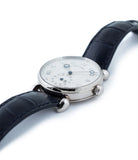 buy Voutilainen Observatorie rare hand-made time-only white gold watch from independent watchmaker online for sale WATCH XCHANGE London with box and papers and blue hands and guilloche dial