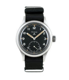 buy rare W.W.W. Grana M18565 Dirty Dozen military watch unrestored black dial online for sale WATCH XCHANGE London