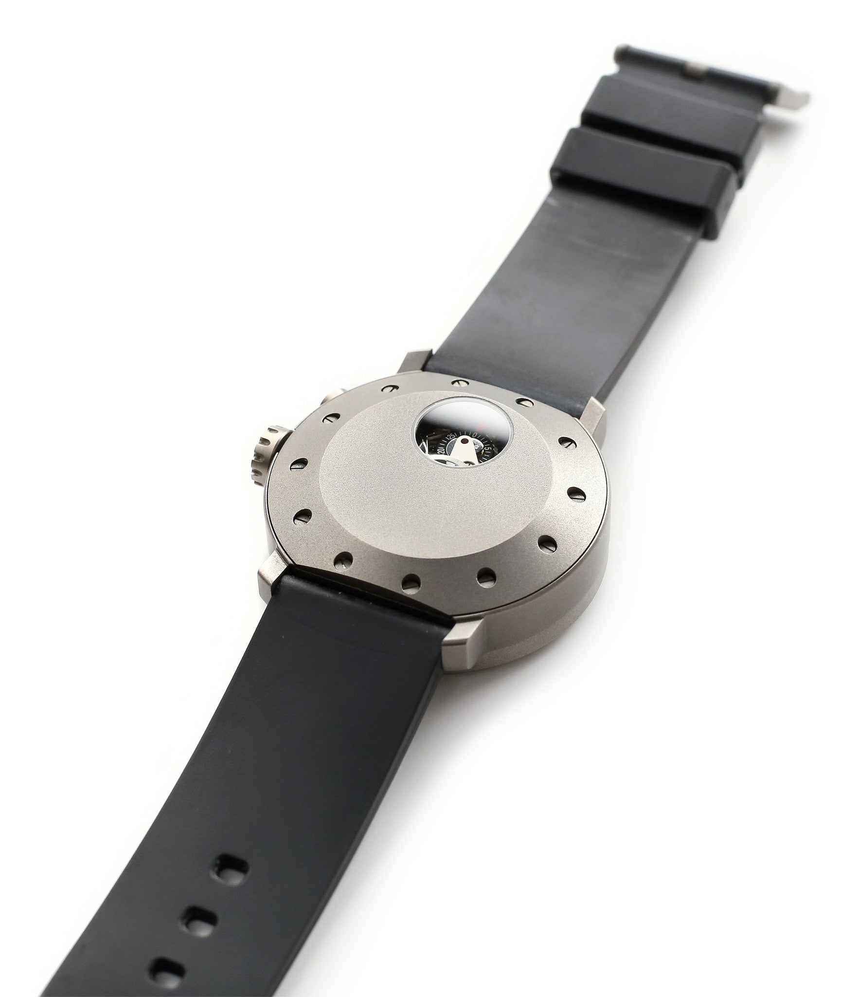 buy rare MIH titanium watch with black dial annual calendar for sale online at WATCH XCHANGE LONDON