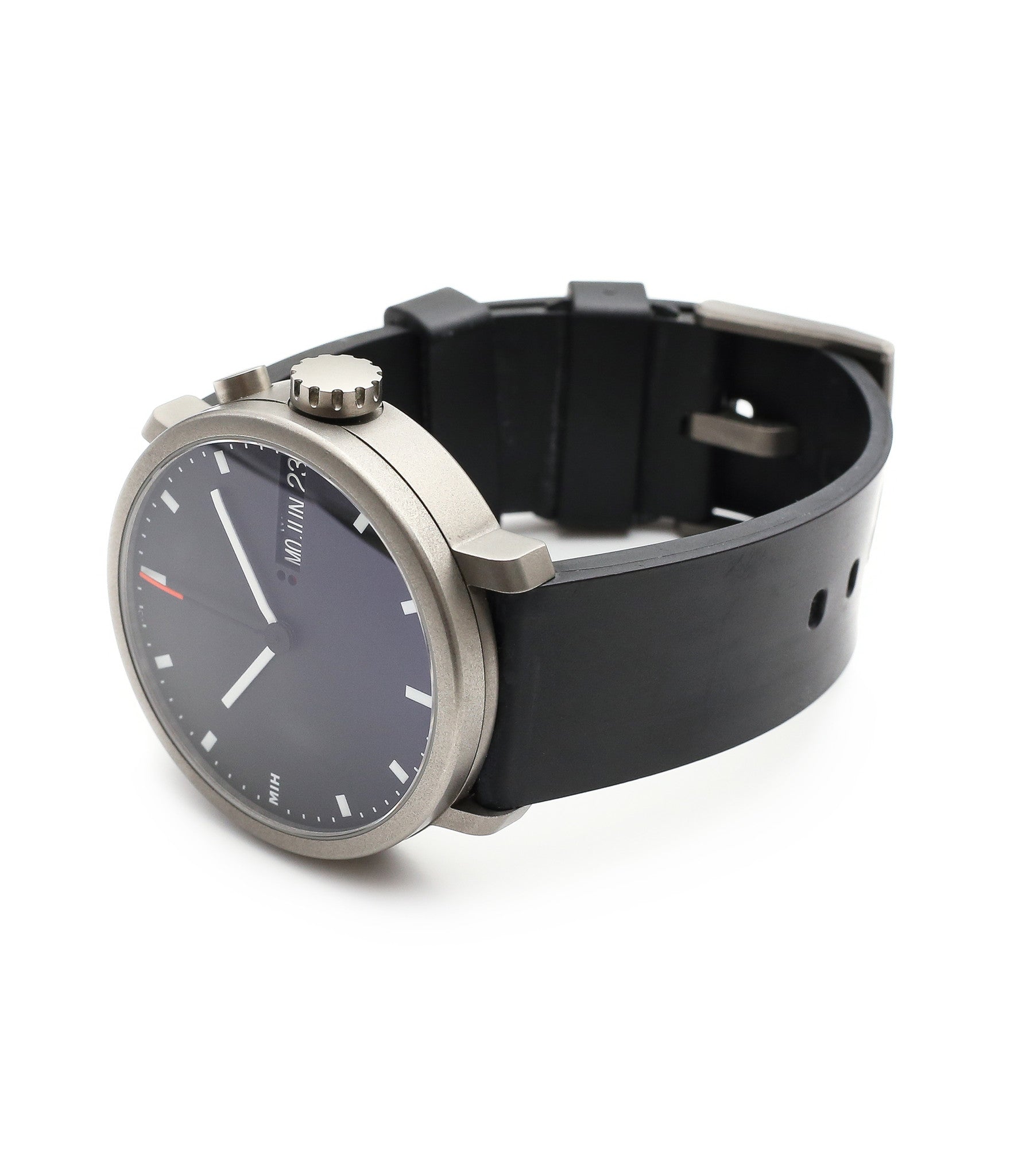 buy rare MIH titanium watch with black dial annual calendar for sale online at WATCH XCHANGE LONDON