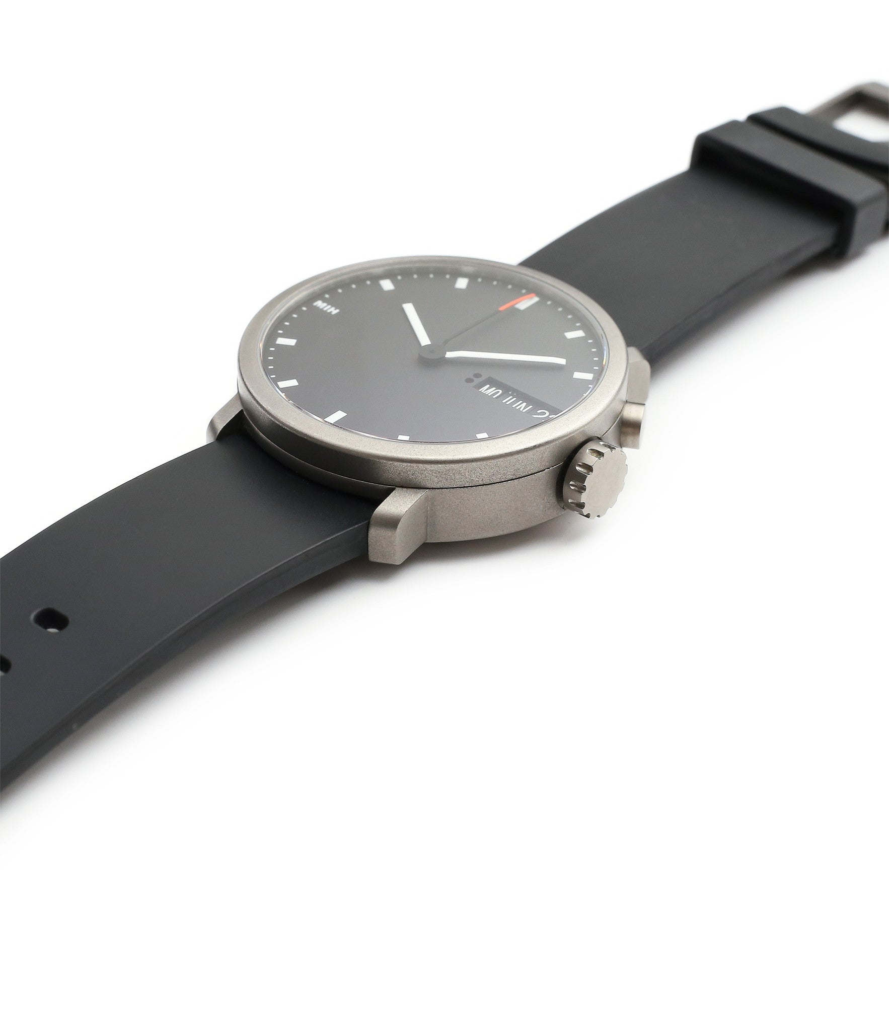 buy rare MIH titanium watch with black dial annual calendar for sale online at WATCH XCHANGE LONDON