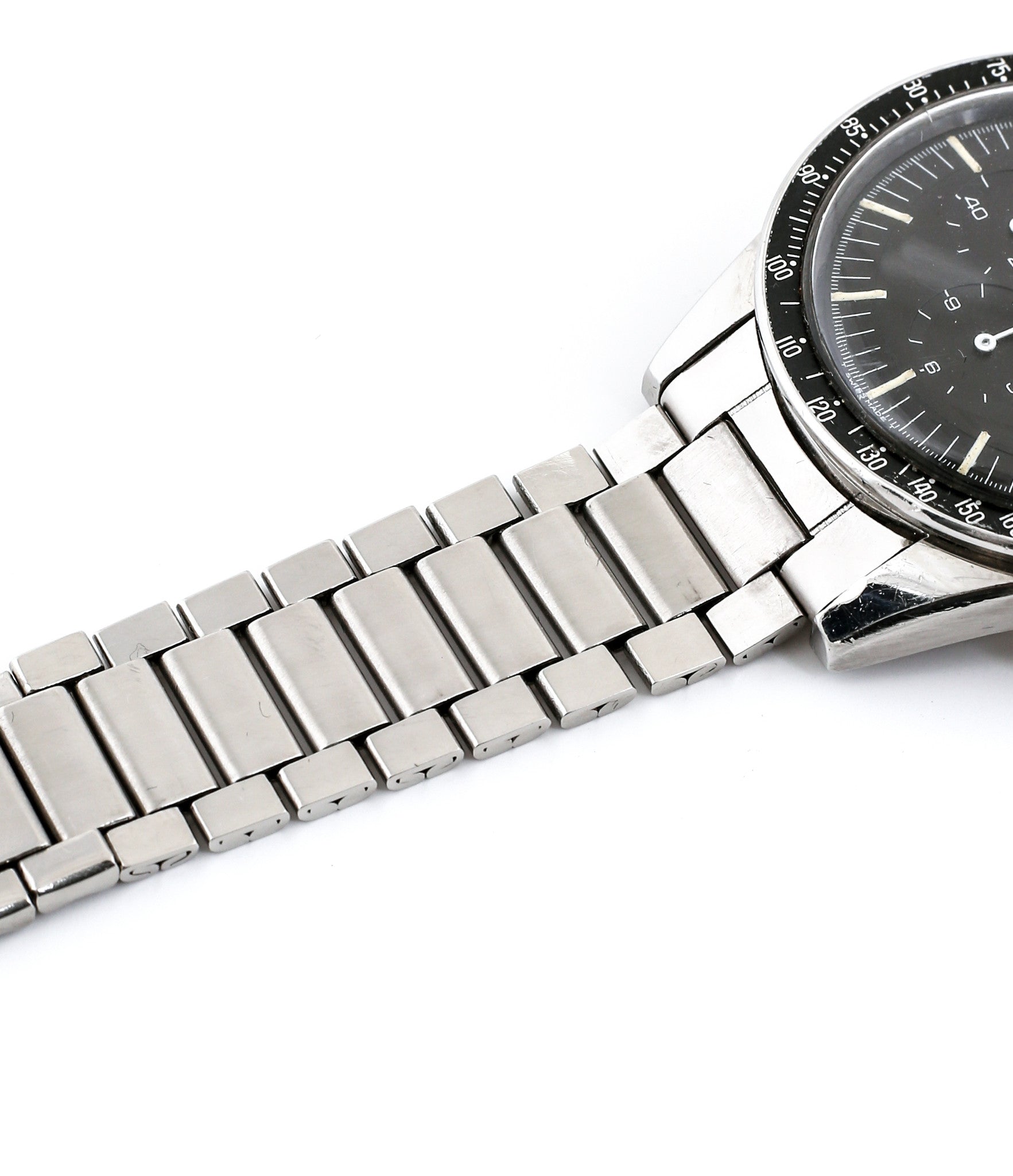 buy vintage Omega Speedmaster Pre-Professional Ed White ST 105.003-65 steel Cal. 321 manual-winding column-wheel chronograph watch with archive extracts for sale at WATCH XCHANGE London